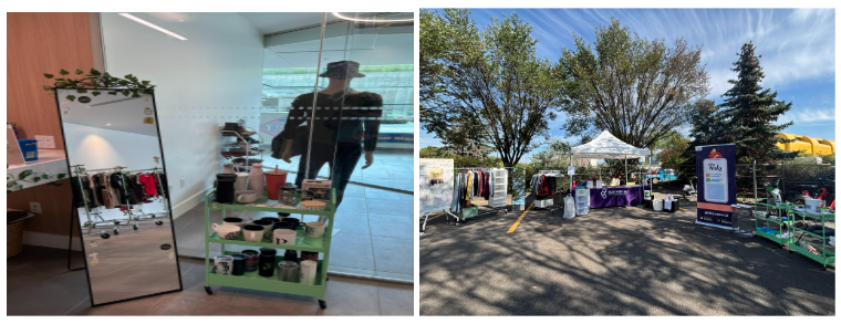 Photos from inside SUBsprout in lower level SUB and Lister move-in popup shop